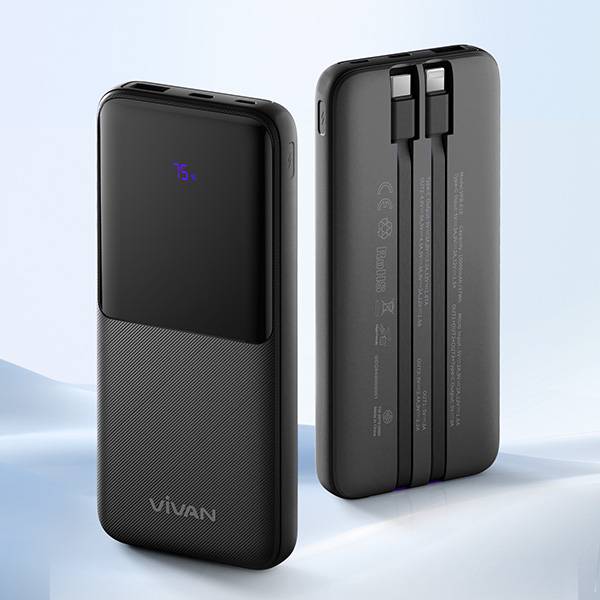Vivan VPB-E10 Powerbank 10.000mAh Black (PD+QC.30+22.5W)