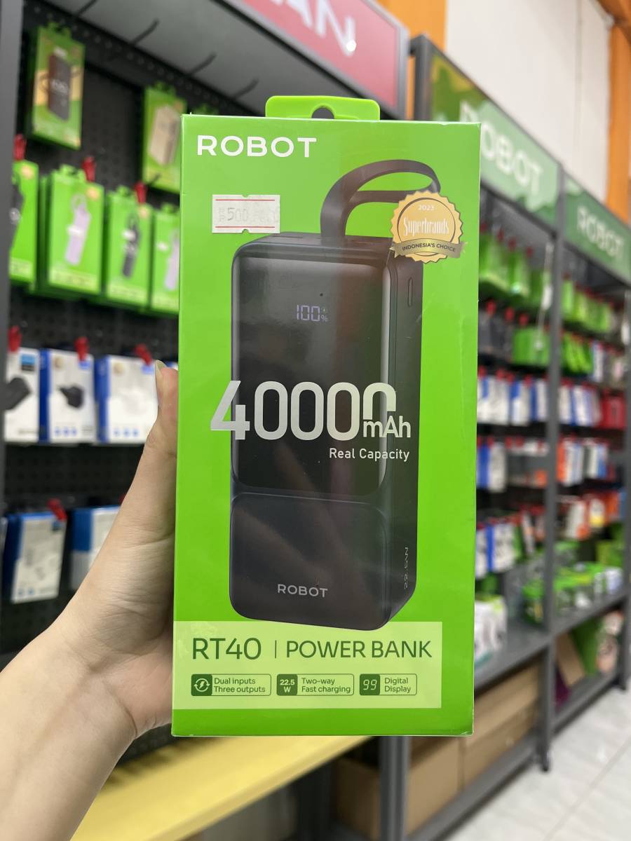 Robot Powerbank RT40 40.000mAh Black
