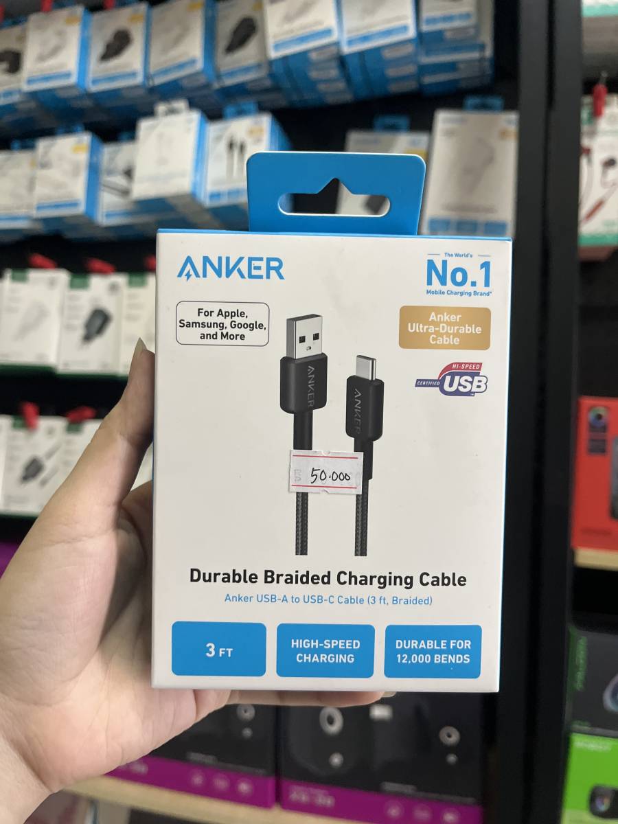 Anker 322 USB-A to USB-C (3ft Braided) Black