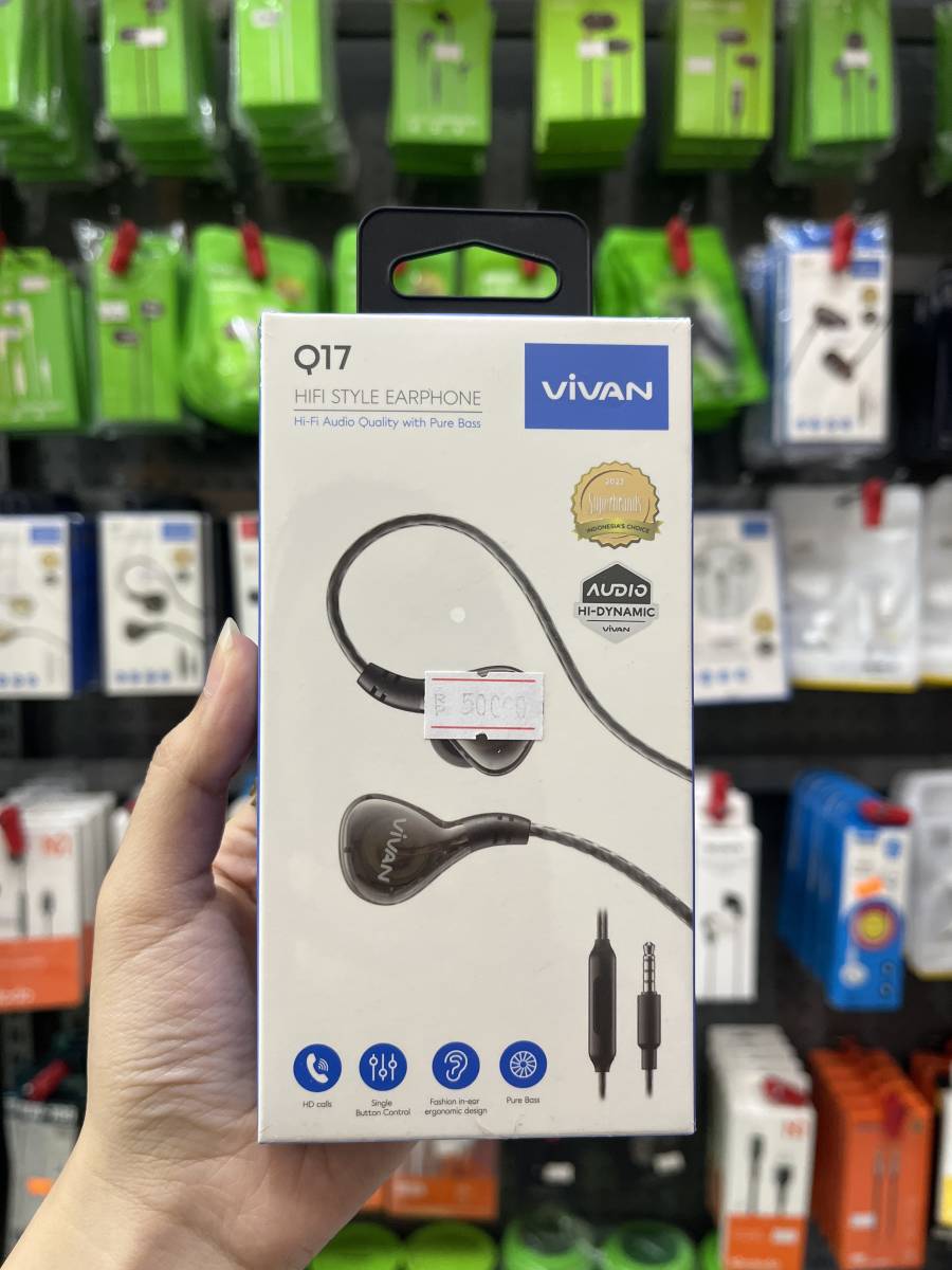 Vivan Q17 Wired Earphone Black