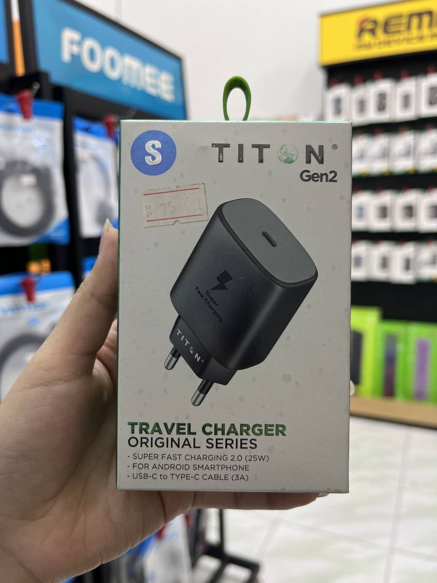 Travel Charger Titon Gen 2 Samsung 25W (Cable Type C to Type C)