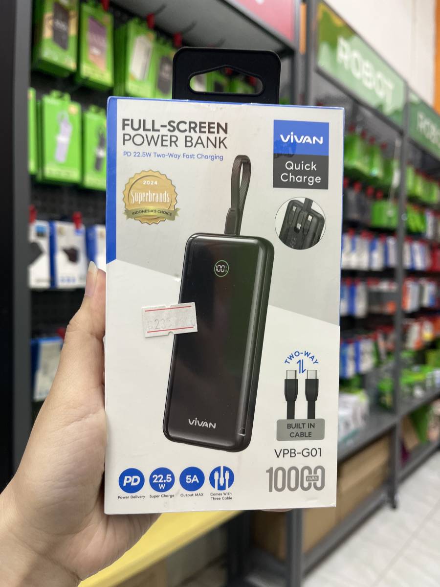 Vivan VPB-G01 Power Bank 10000mAh PD 22,5W Black