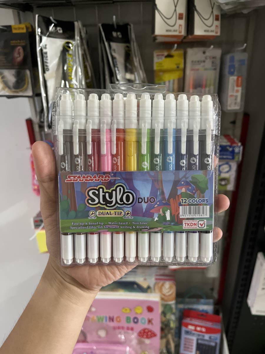 Spidol Standard Stylo Duo Dual Tip isi (12 Colors)