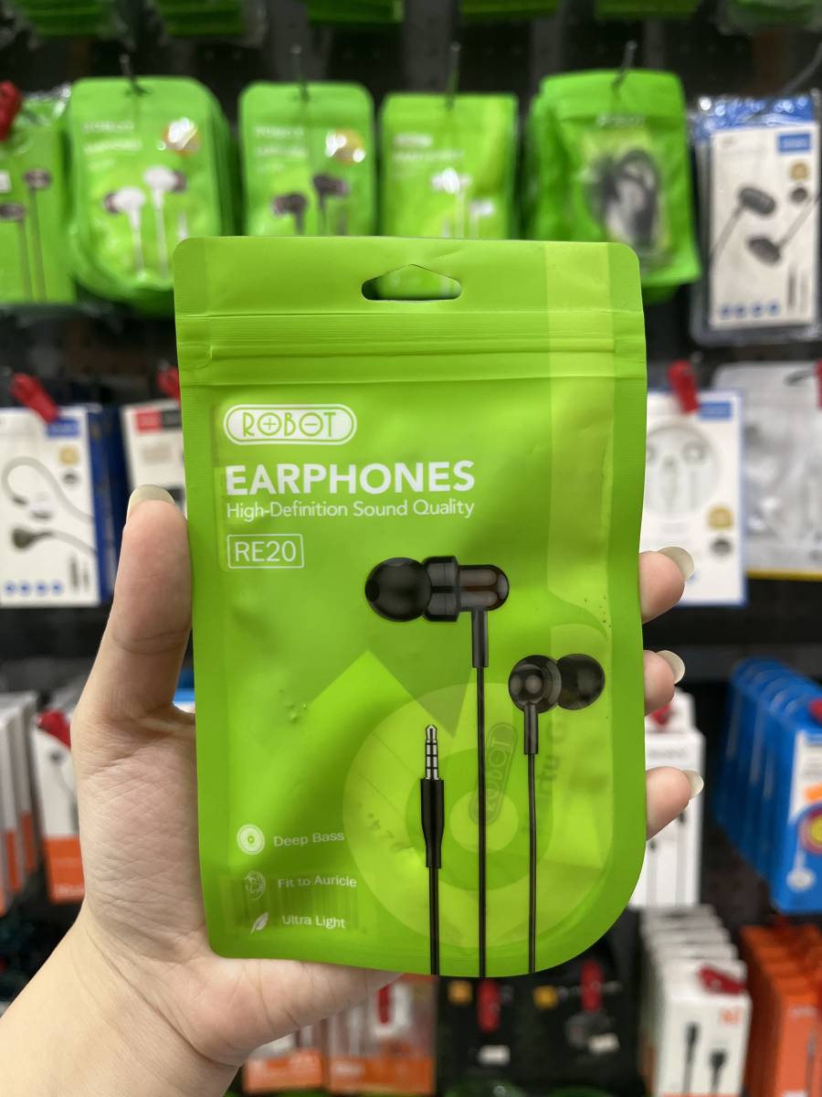 Robot Earphone RE20 Black
