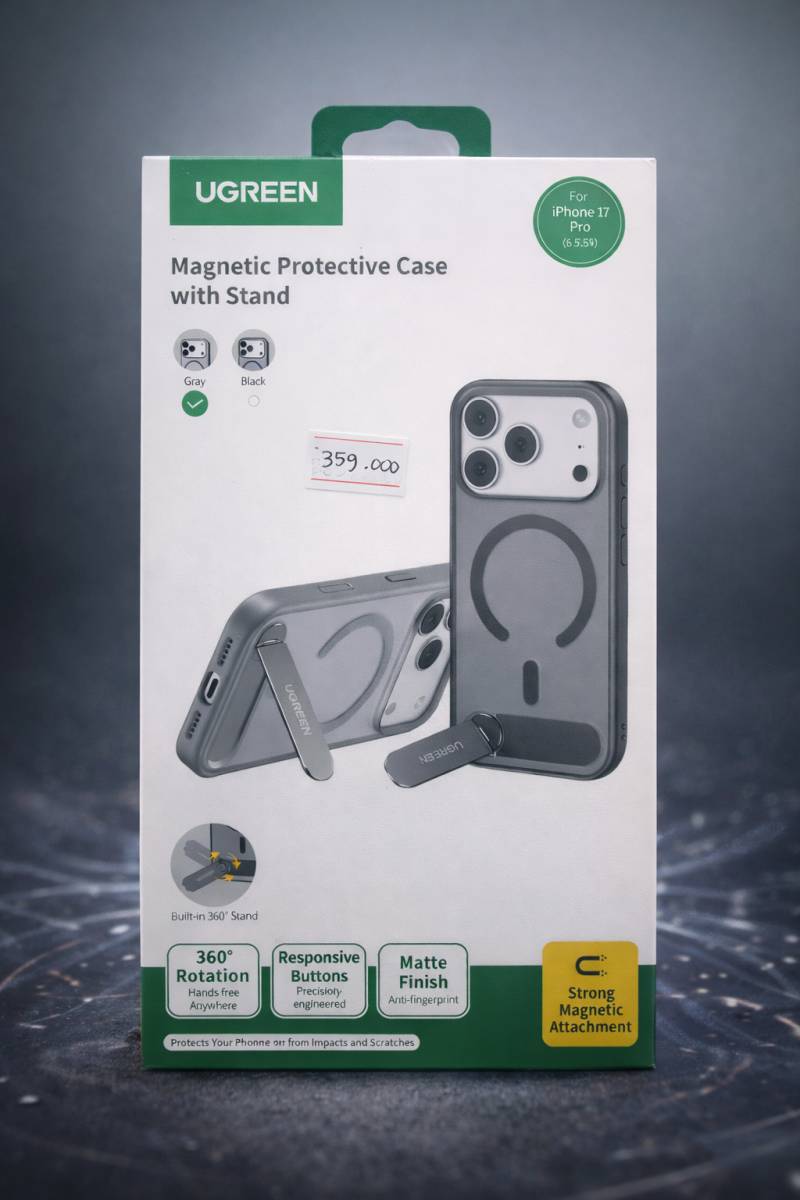 Ugreen 95416 Magsafe Case Classy Matte Kick Stand Iphone 17 Pro Grey