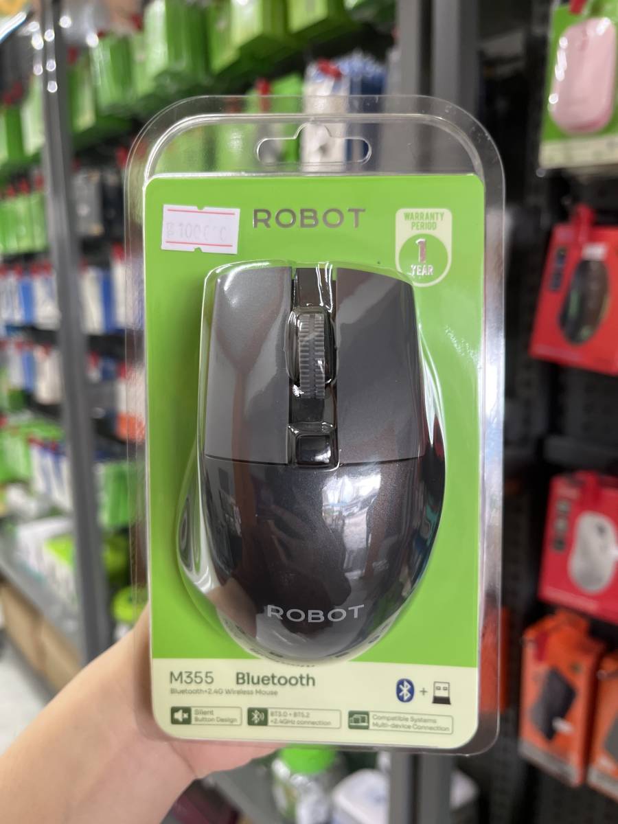 Wireless+BT Mouse ROBOT M355 Black