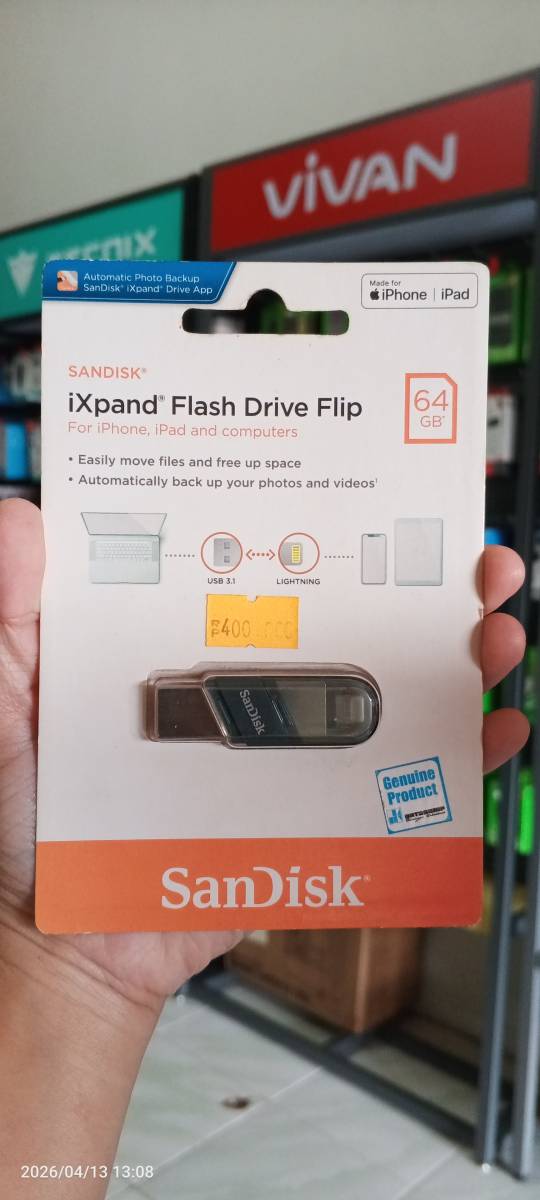 Sandisk iXpand Flash Drive Flip 64Gb for Iphone Ipad