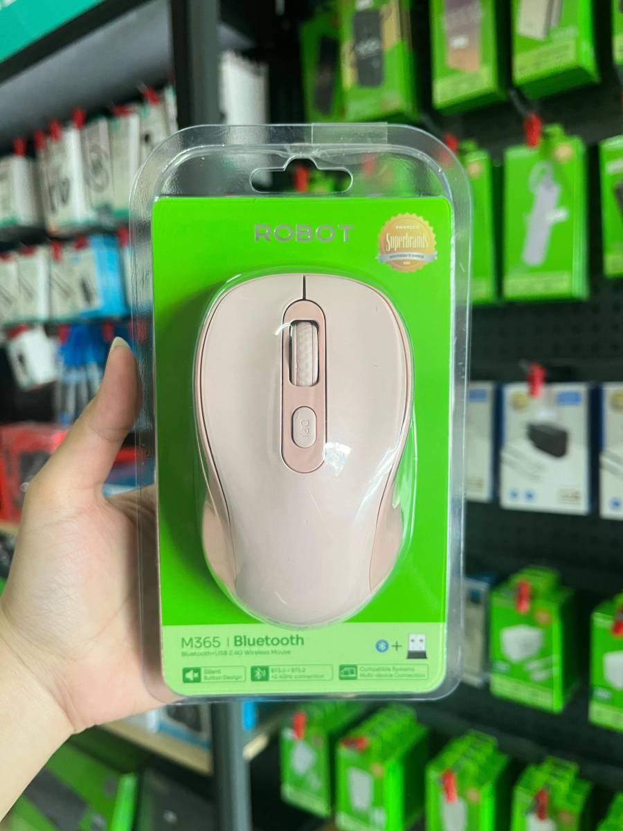ROBOT M365 Wireless + Bluetooth Mouse Pink