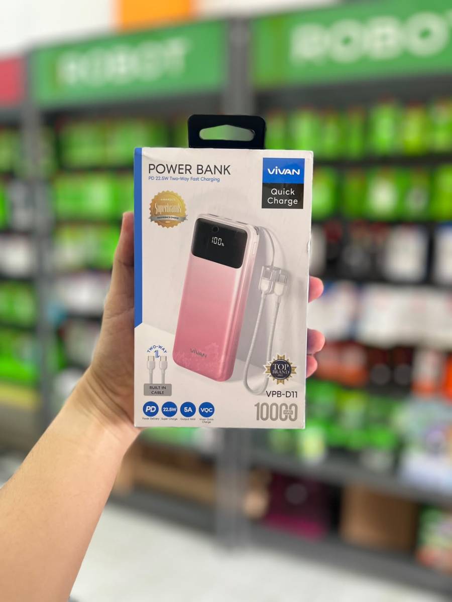 Vivan VPB-D11 Power Bank 10000mAh PD 22,5W N82-Gradient Pink
