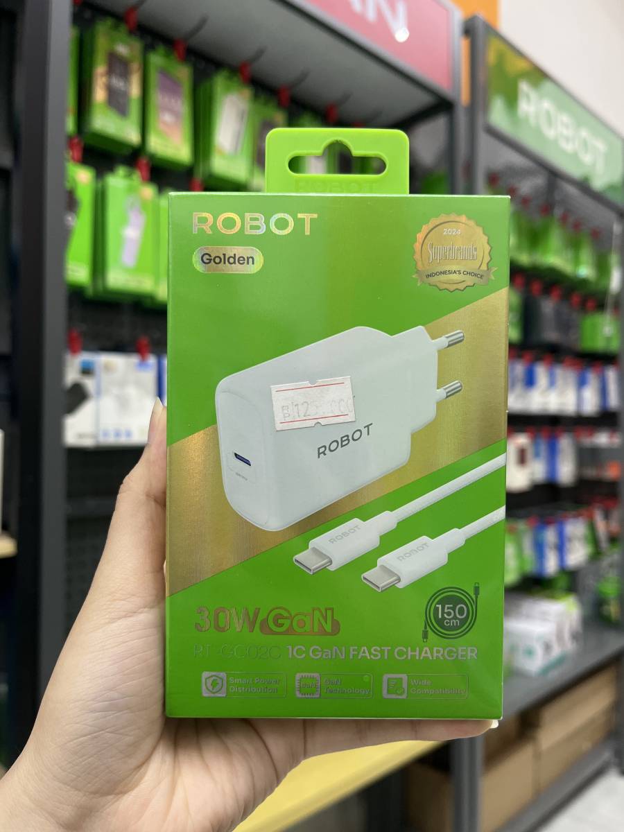 Robot RT-GC02C Charger Set Type C 30W GaN White