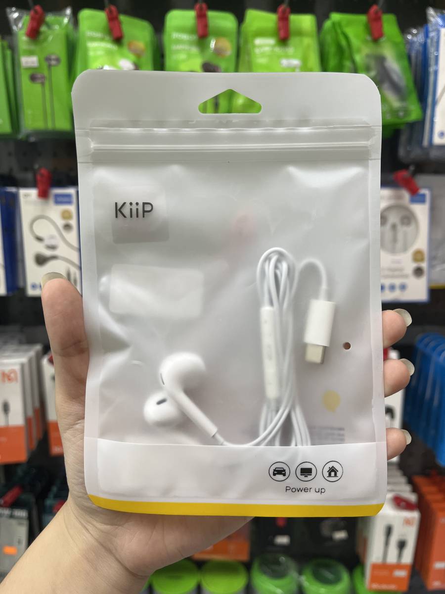KIIP KP-EAR-SIEC01-WH Earphone Tipe C Putih