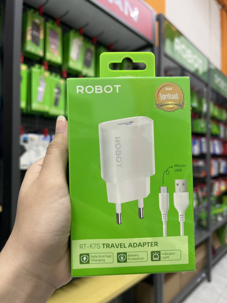 Robot RT-K7S Travel Adapter Micro USB White