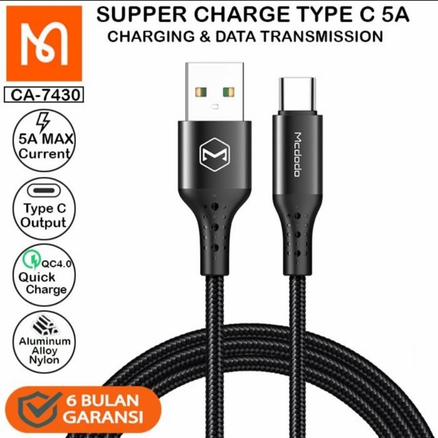Mcdodo CA-743 Type C 100W Cable 1,5m Black Braided