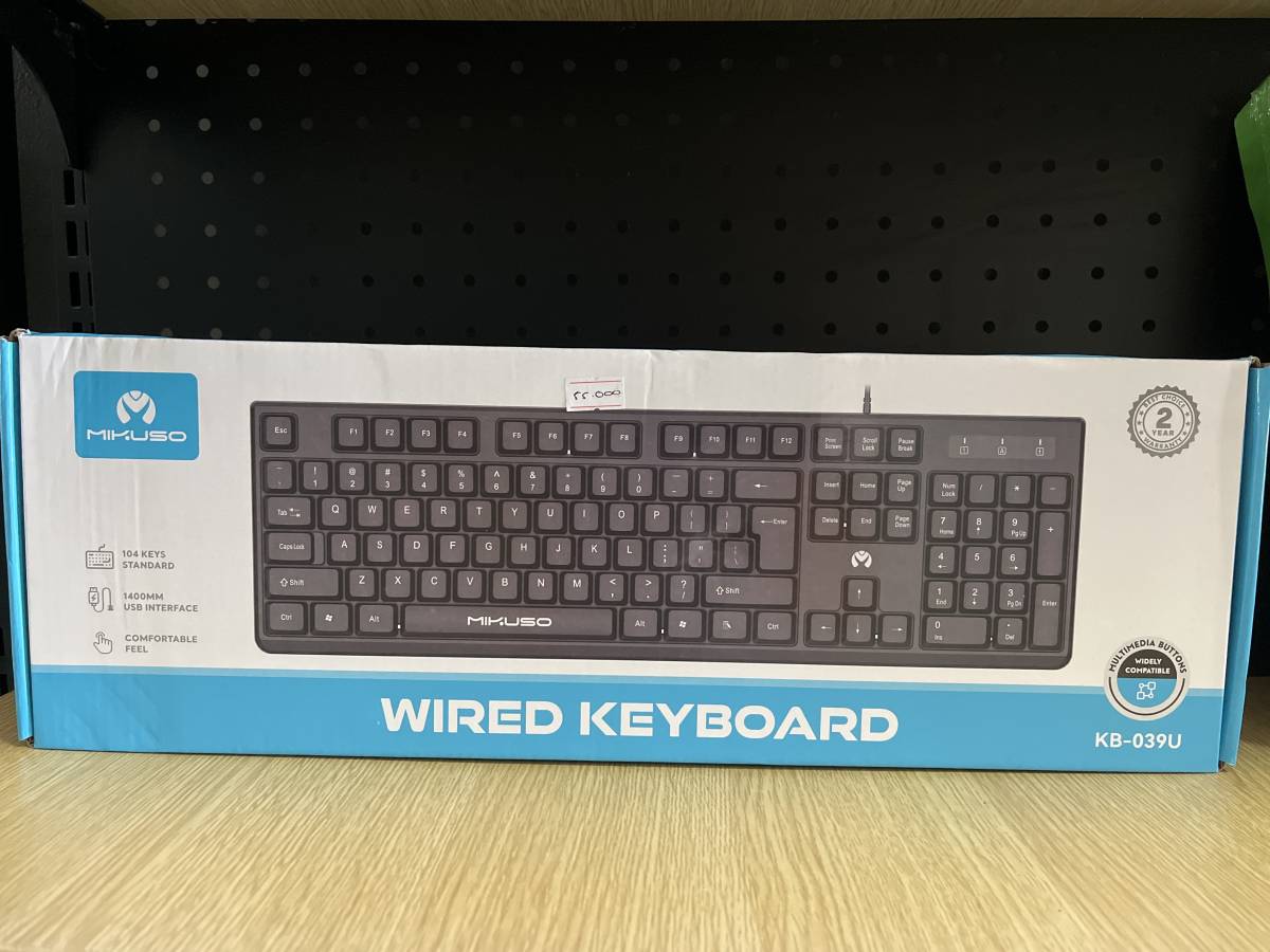 Mikuso KB-039U Wired Keyboard Black