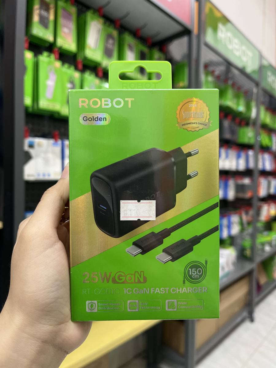 Robot RT-GC01C Charger Set Type C 25W GaN Black