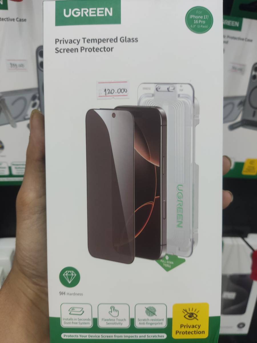 Ugreen 55379 Tempered Glass Anti-Spy For Iphone 17/16 Pro