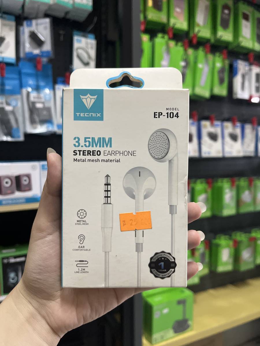 Tecnix EP-104 Earphone White