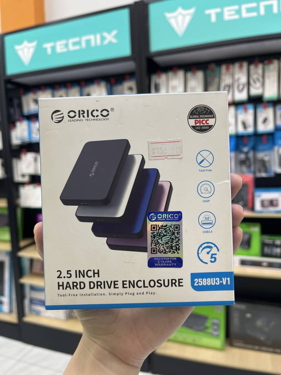 Orico 2.5 Inch Sata USB HDD Enclosure - 2588U3 Black