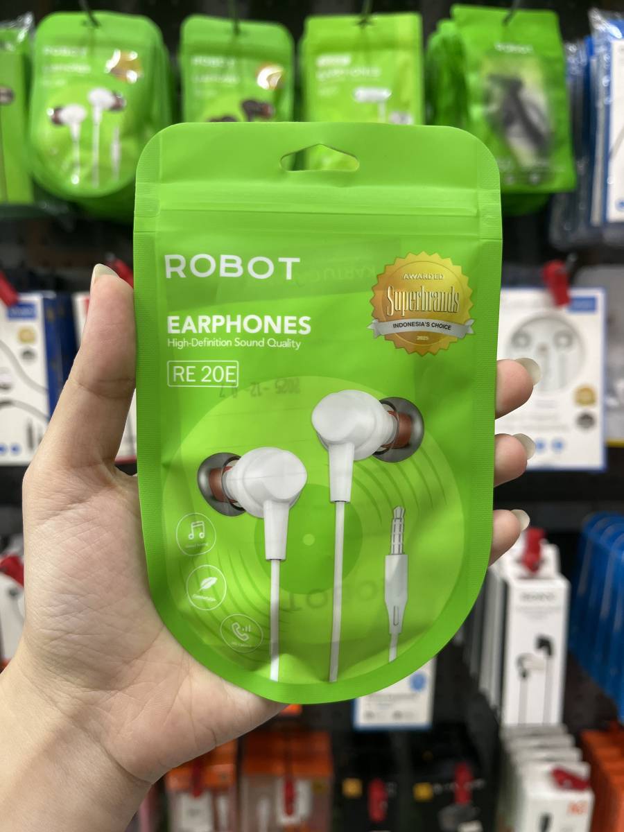 Robot RE 20E Wired Earphones White