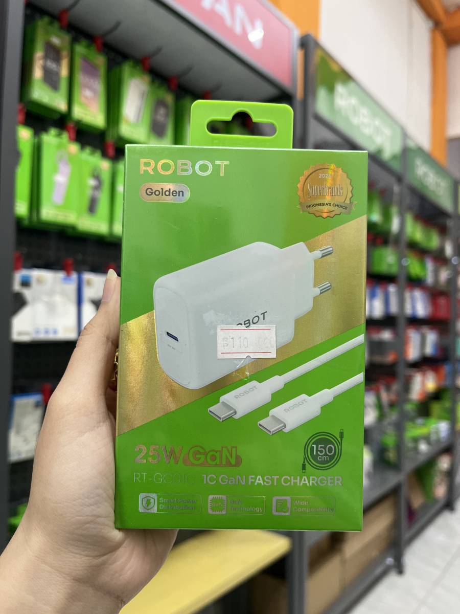 Robot RT-GC01C Charger Set Type C 25W GaN White