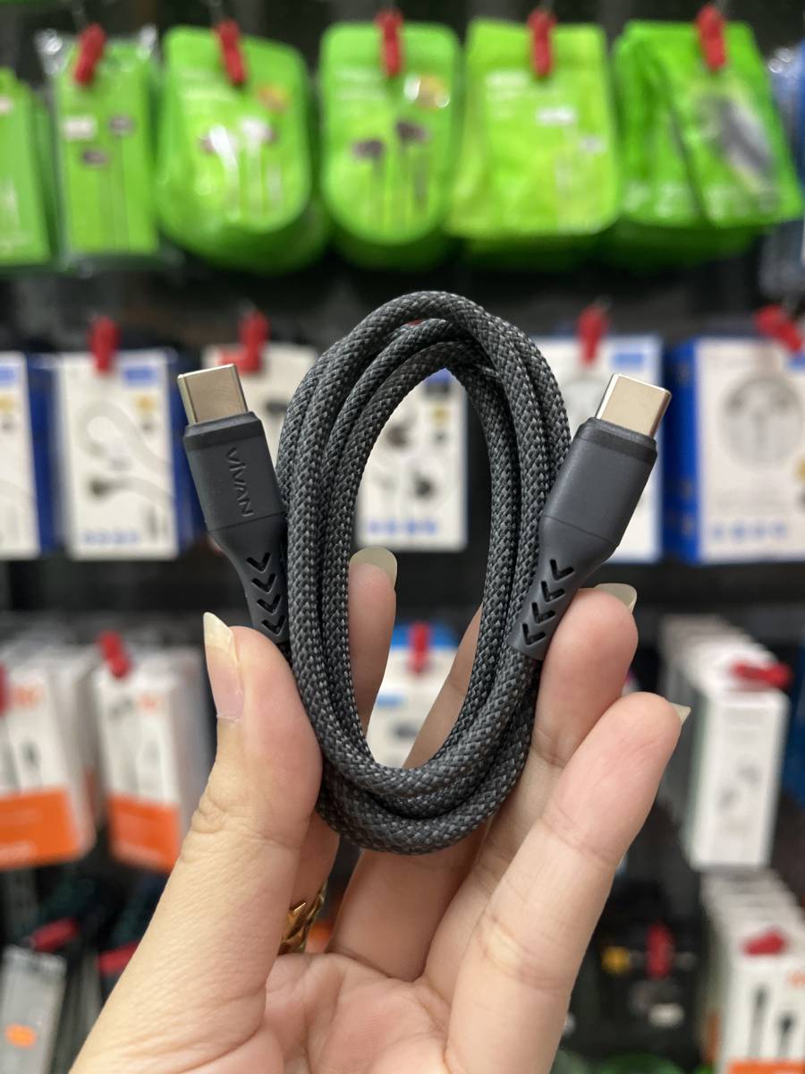 Vivan VBUSCC Cable Data Type C to Type C 1M Colorful