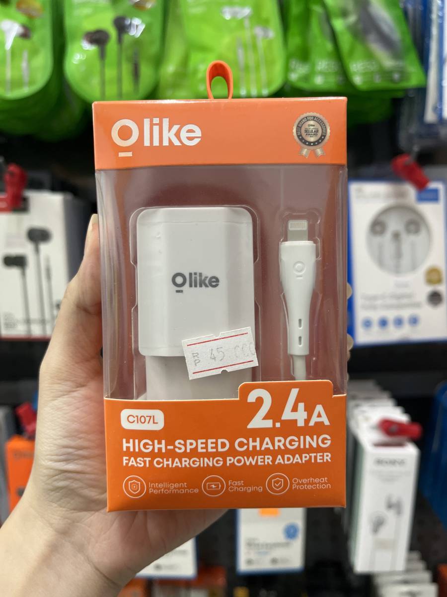 Olike C107L Charger Set Lightning 2.4A White