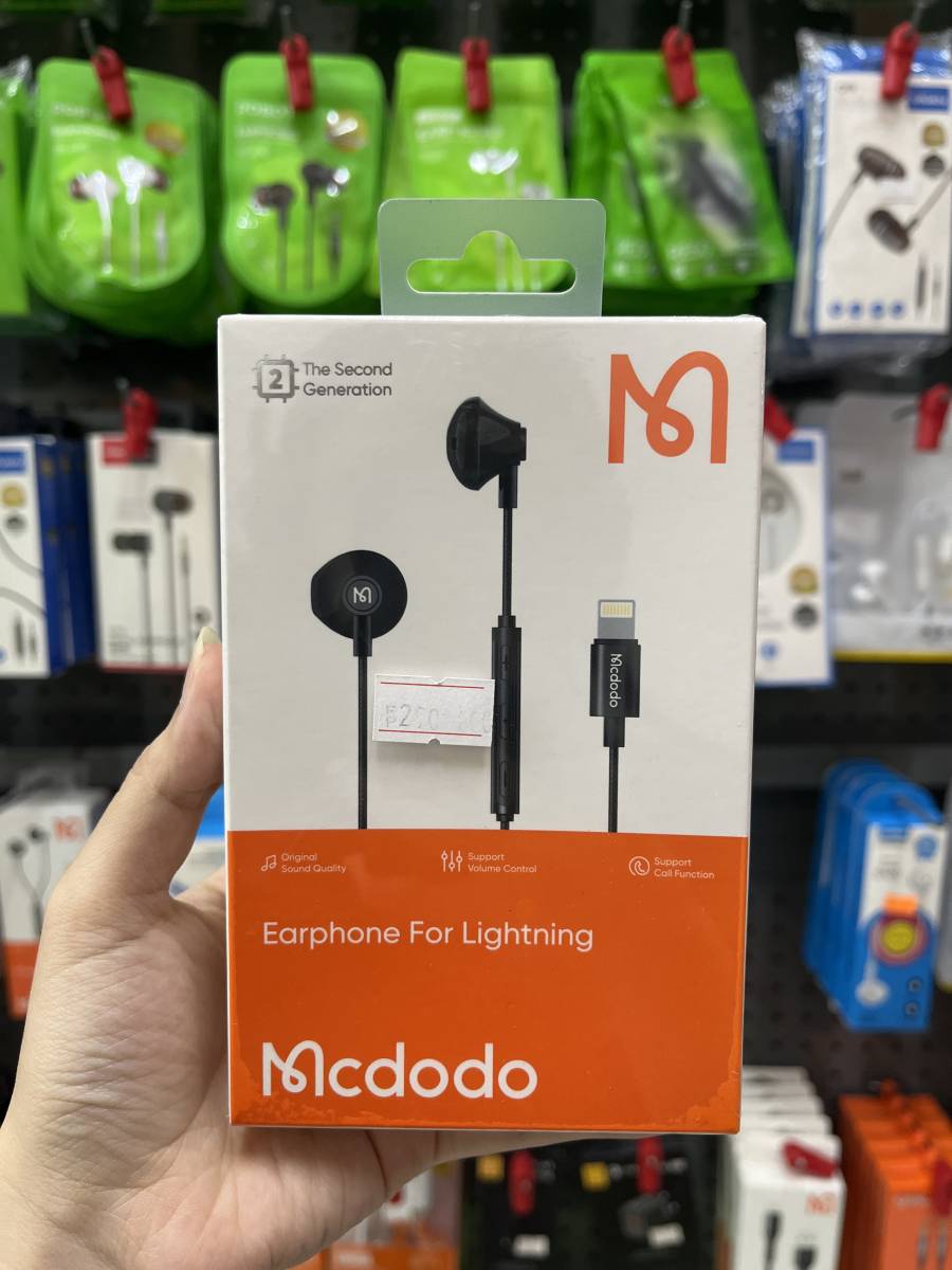 Mcdodo HP-2800 Earphone for Lightning Black